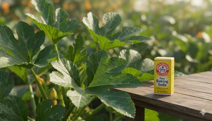 Hojas de plantas sanas y libres de hongos tras el tratamiento preventivo con bicarbonato de sodio.
