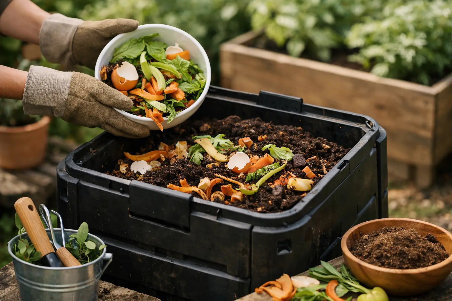 Cómo hacer compost en casa sin malos olores