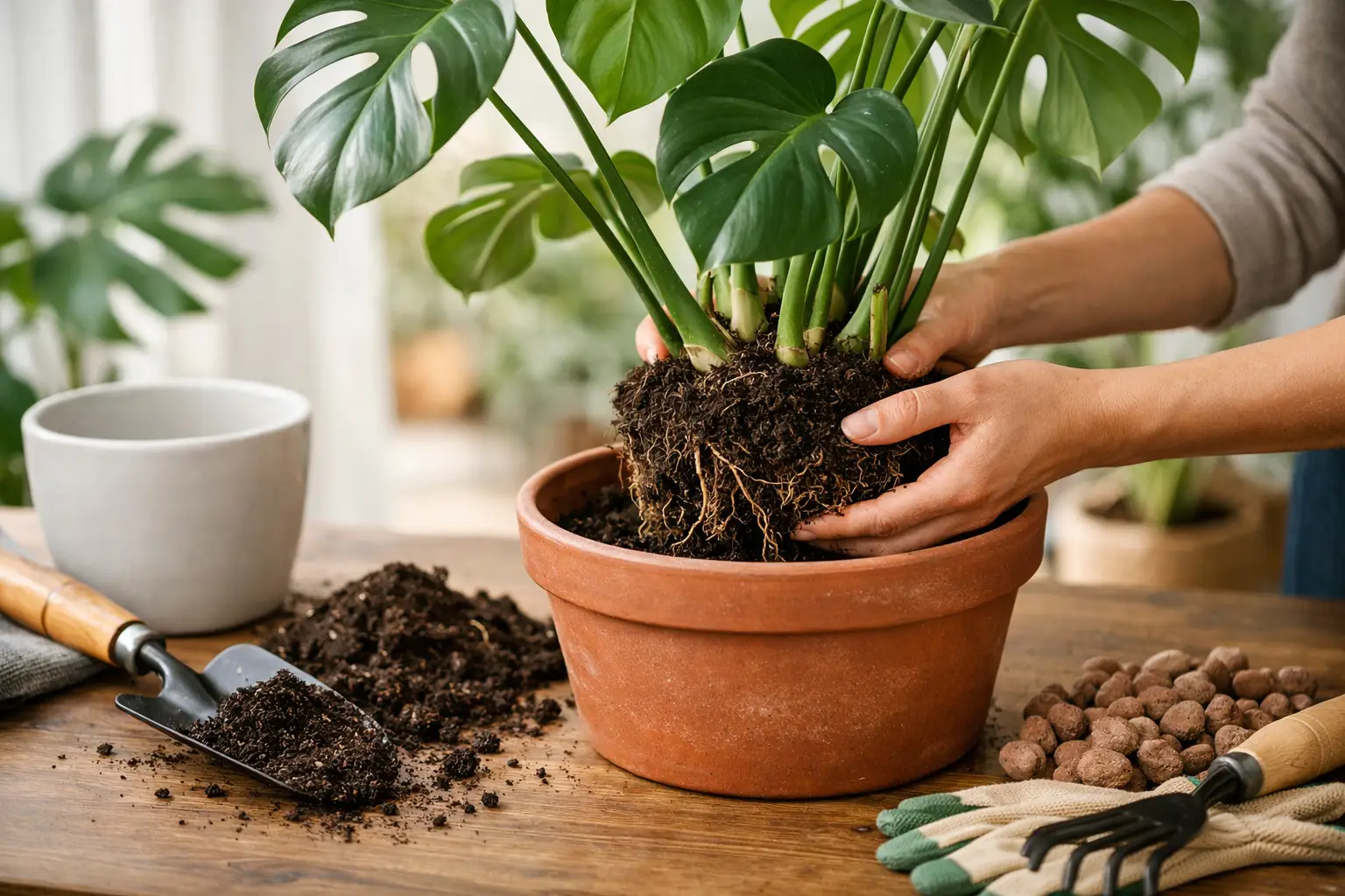 Cómo trasplantar una monstera sin dañarla
