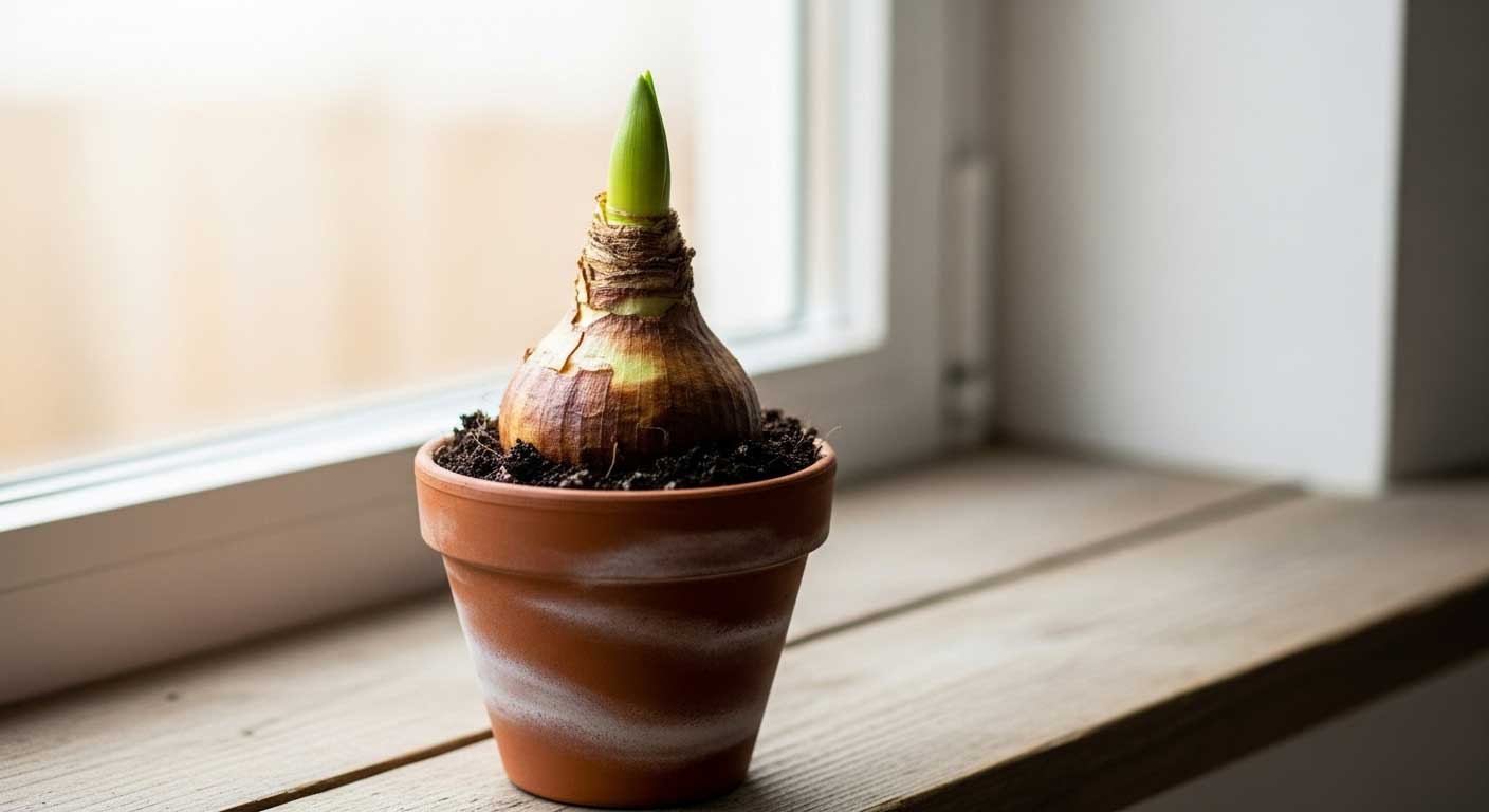 bulbo de amarilis brontando