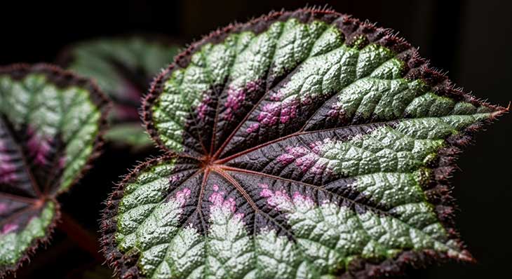 hoja de begonia rex
