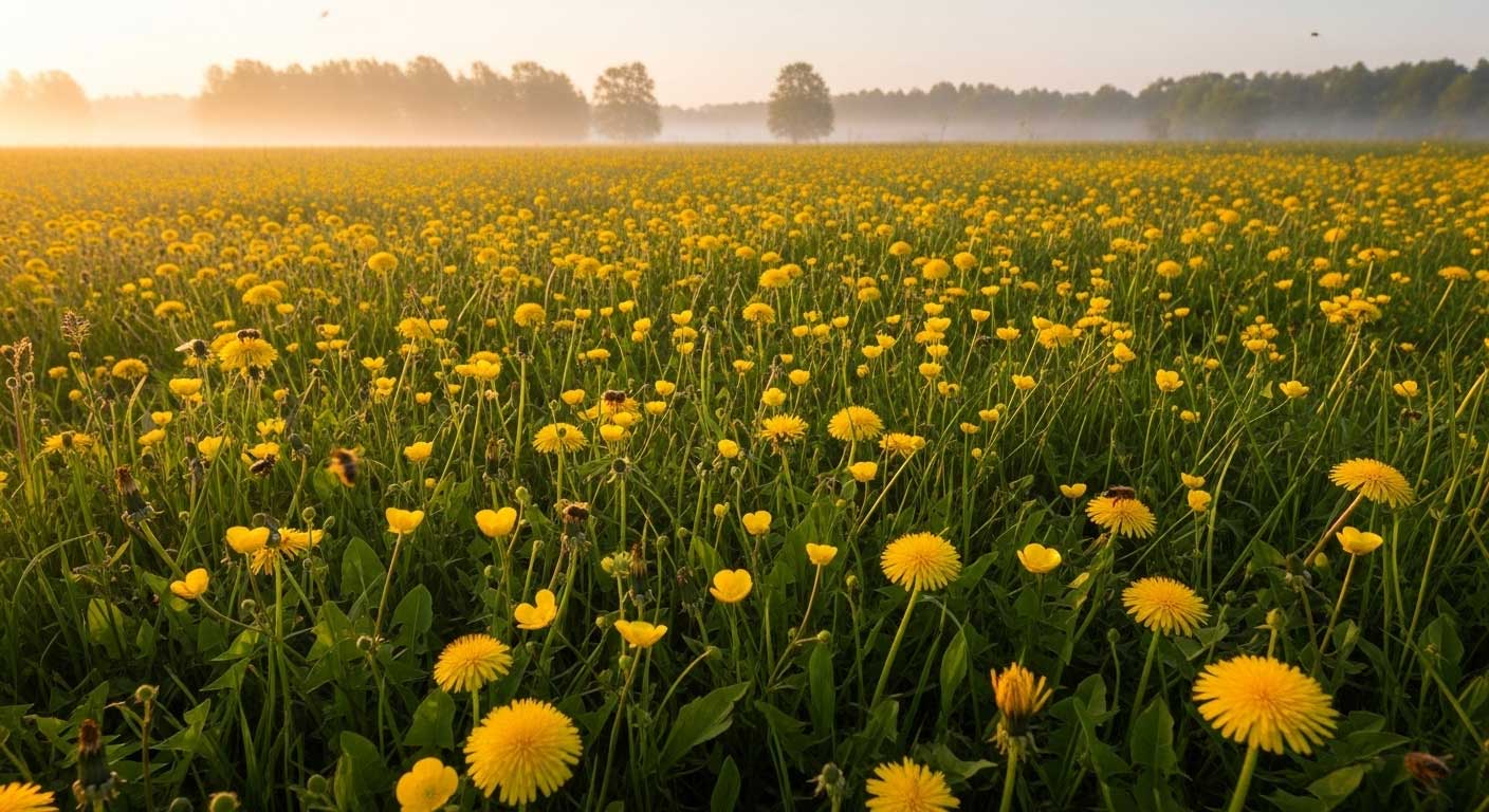 prado lleno de flores amarillas