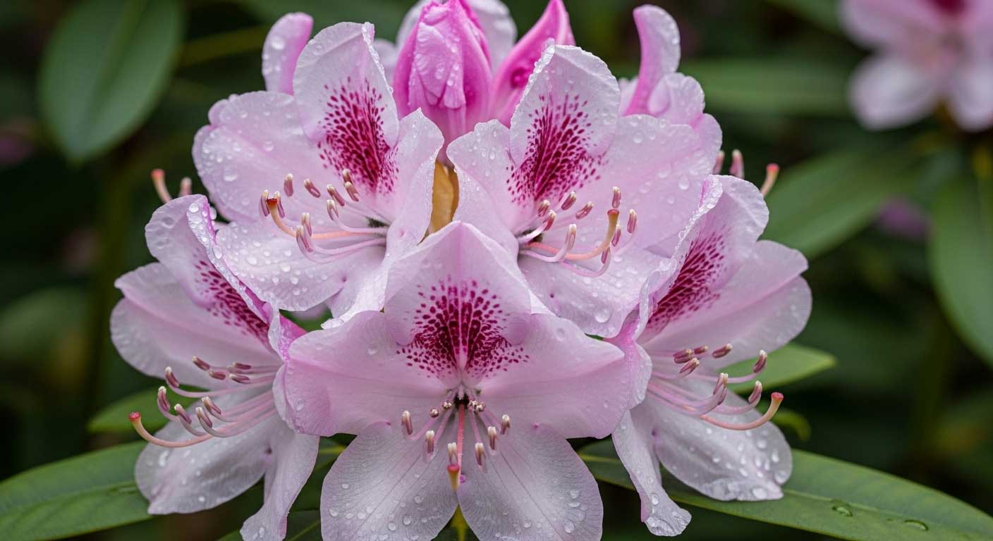 racimo de flores del redodendro