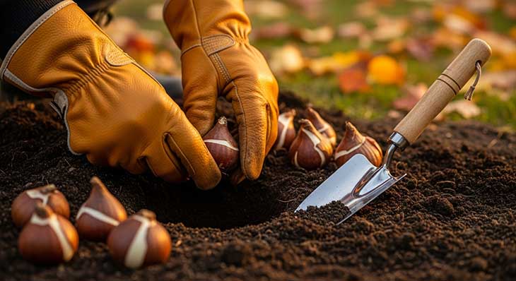 plantando bulbos